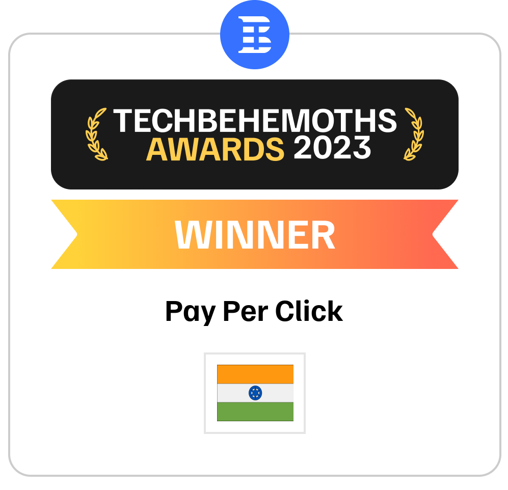 Winner — Pay Per Click — Digitly TechBehemoths award 2023