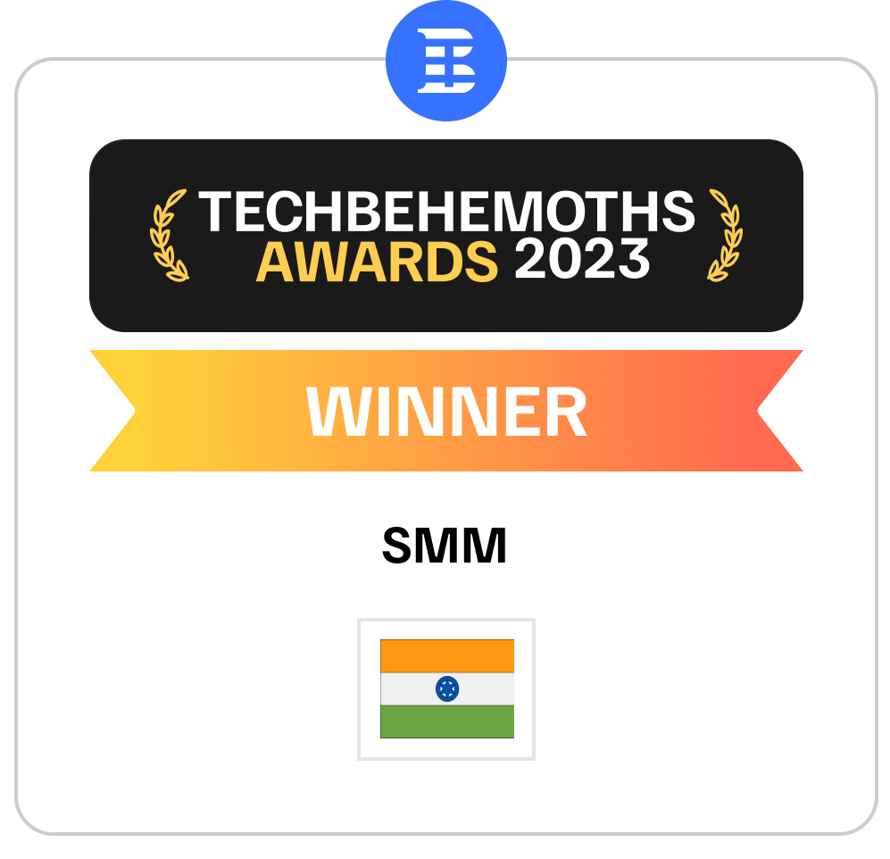 Winner — Social Media Marketing — Digitly TechBehemoths award 2023
